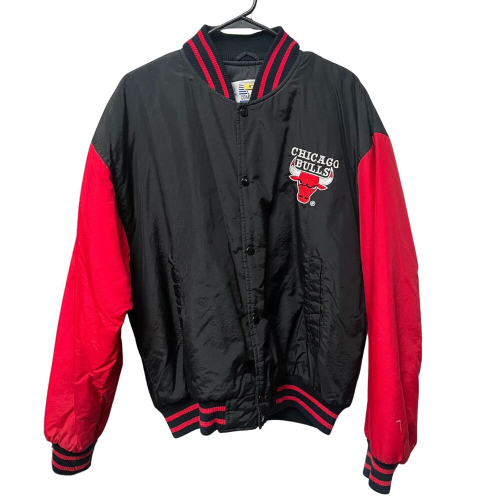 VINTAGE Chicago Bulls Competitor Varsity Jacket NBA Jordan Era Men Sz M 90s Rare